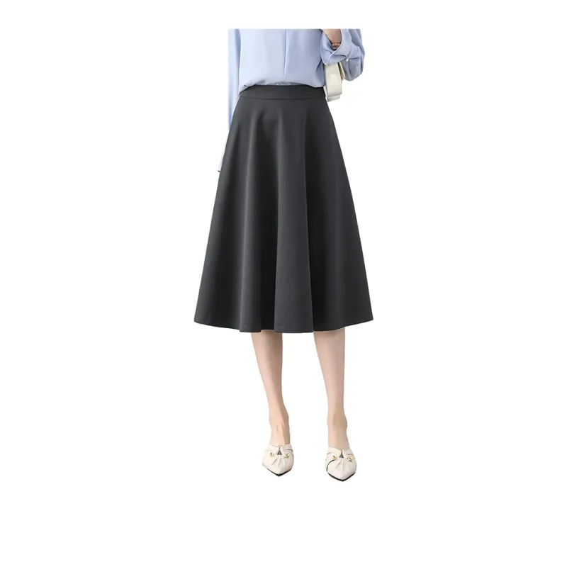 SENTUBILA Casual Long Skirts Women's Gray-2