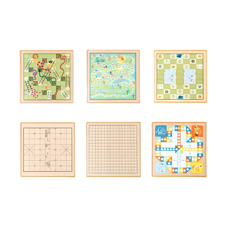 Lezhi By Me Educational Toy Gomoku Checkers Multifunctional Animal Game Board Double Sided Educational Game Board Games-5