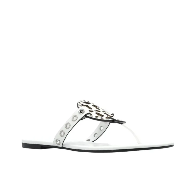 TORY BURCH Miller Quiet Flip Flops Women's White-2