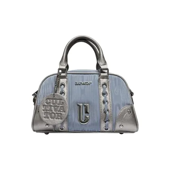 CULTIVATOR PU Boston Bag Handbag Small Size Unisex Blue/Sand/Black