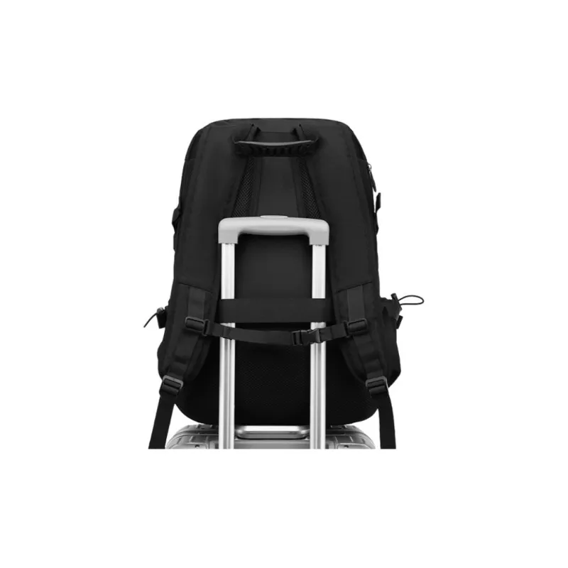 VIHUS Oxford Backpack Unisex Black/Black Red-4