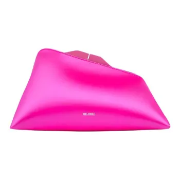 The Attico Logo Printed Asymmetric Clutch Bag