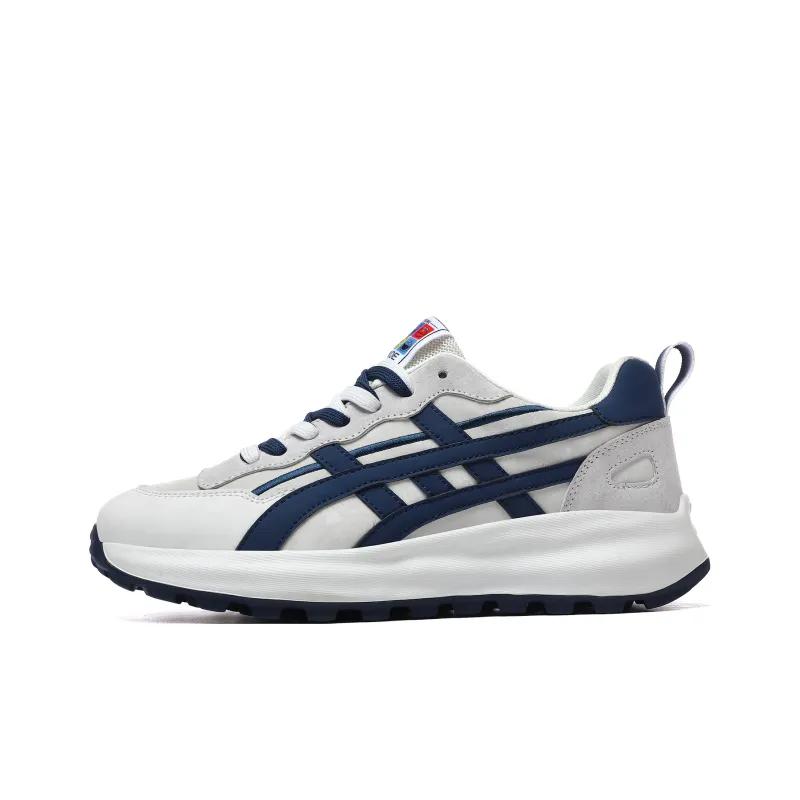 Yamid Men's Casual Shoes Men's Beige Dark Blue-0