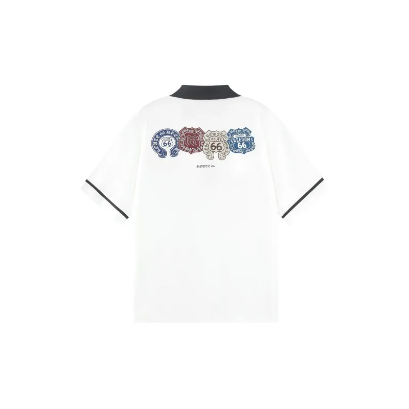 66ROUTE 66 Men's Polo Shirt Unisex-4