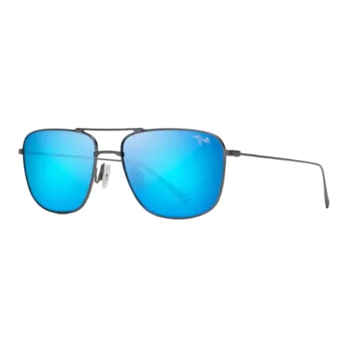 Maui Jim Titanium Aviator Sunglasses Unisex Gray