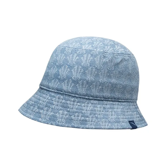 Anta Denim Jacquard Fabric Bucket Hats Unisex Denim Blue-2