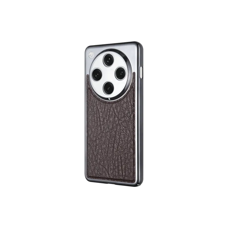 Povatine Genuine Leather Material Classic Nostalgic Tricolor Phone Cases Compatibility With OPPO Find X8/Find X8 Pro-3