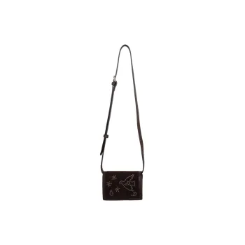 YAMAGUCHI MIOKO Cow Leather Shoulder Bag Mini Women's Chocolate