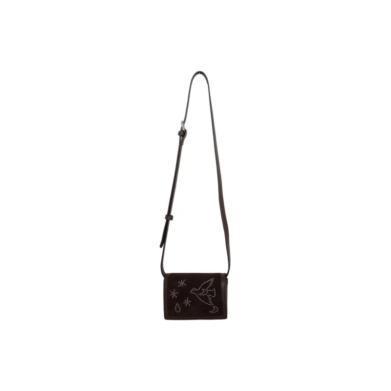 YAMAGUCHI MIOKO Cow Leather Shoulder Bag Mini Women's Chocolate-0