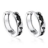 Dragon's Breath Hoop Earrings (999 Fine Silver) Black