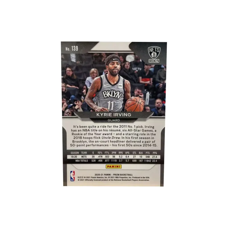 PANINI 2020 21 Brooklyn Nets Kyrie Irving PRIZM Collection Classic Collection Sports Cards 1 Pc-1