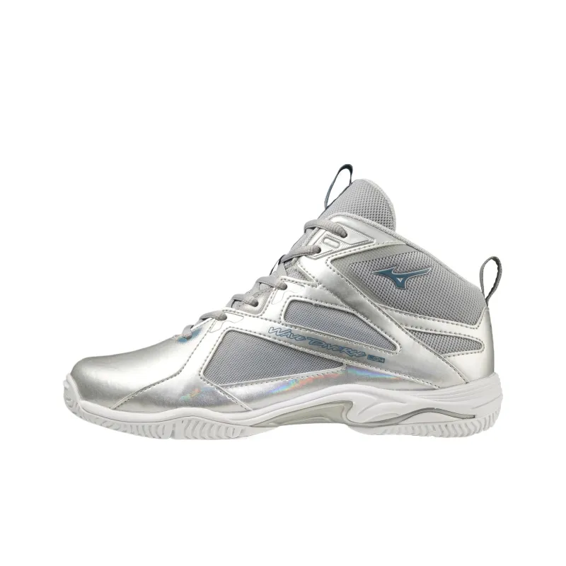 Mizuno Mid Top Training Shoes Unisex Silver Gray Loose Fit-0