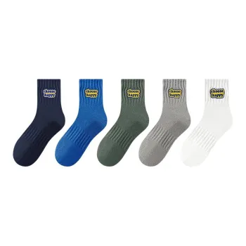 MIIOW Mid Calf Socks Unisex 5 Pack