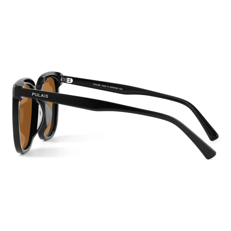 PULAIS Plate Frame Square Sunglasses Unisex-5