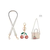 [Underarm]Chalk White+Pink Crystal Cherry Pendant