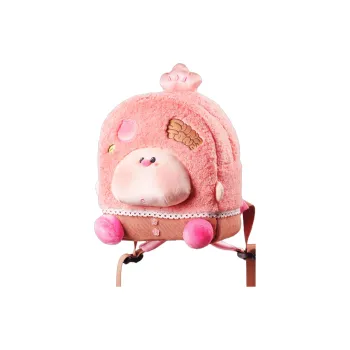 Three Foot Boy Corduroy Backpack Medium Size Women's Peach Blossom Tree Pink