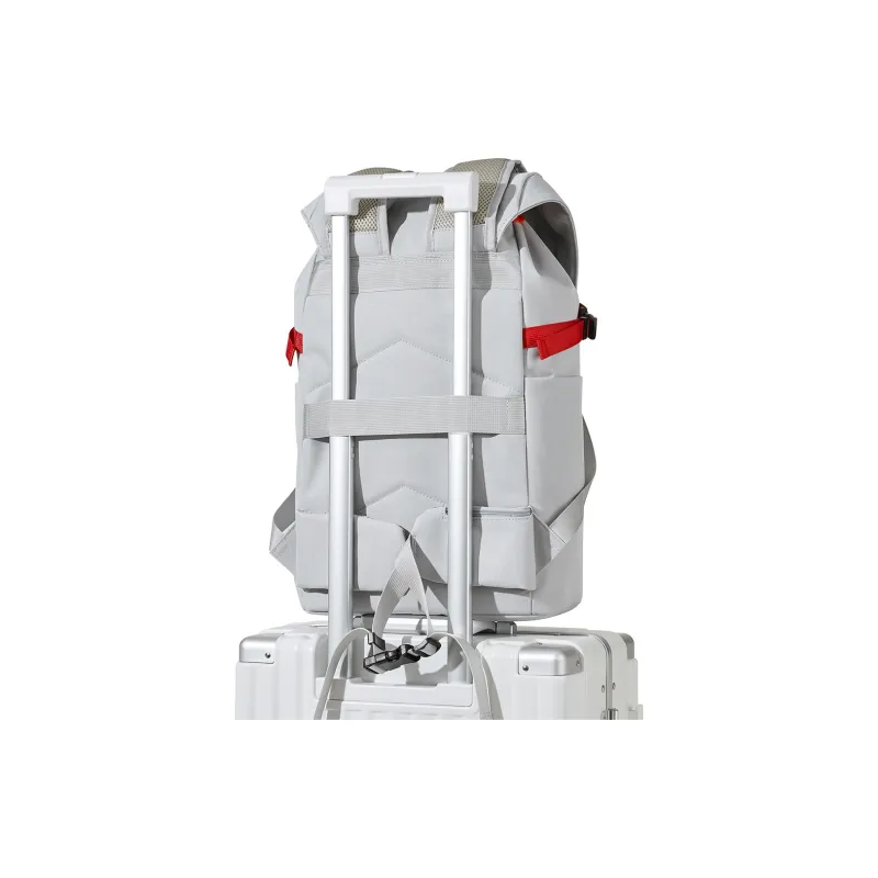 BOSTANTEN Fabric Backpack Unisex Black/Gray-13