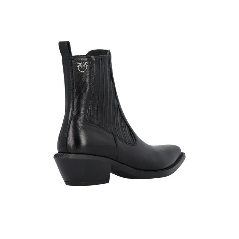 PINKO Ankle-Length Chelsea Boots 5cm Women's Black-4