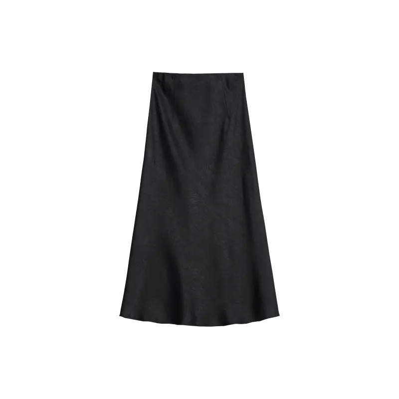 Mambe Casual Long Skirt Women's Black-1
