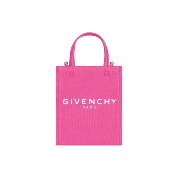 Givenchy Leather Cotton Tote Bag, Shopping Bag, Shoulder Bag, Crossbody Bag, Handbag Mini Women's Rose Red