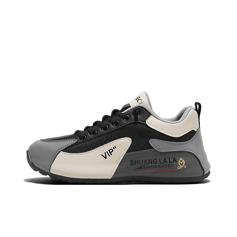 Boogie Bear Casual Shoes Men Low Top White Gray/Black Gray/Black Orange-3