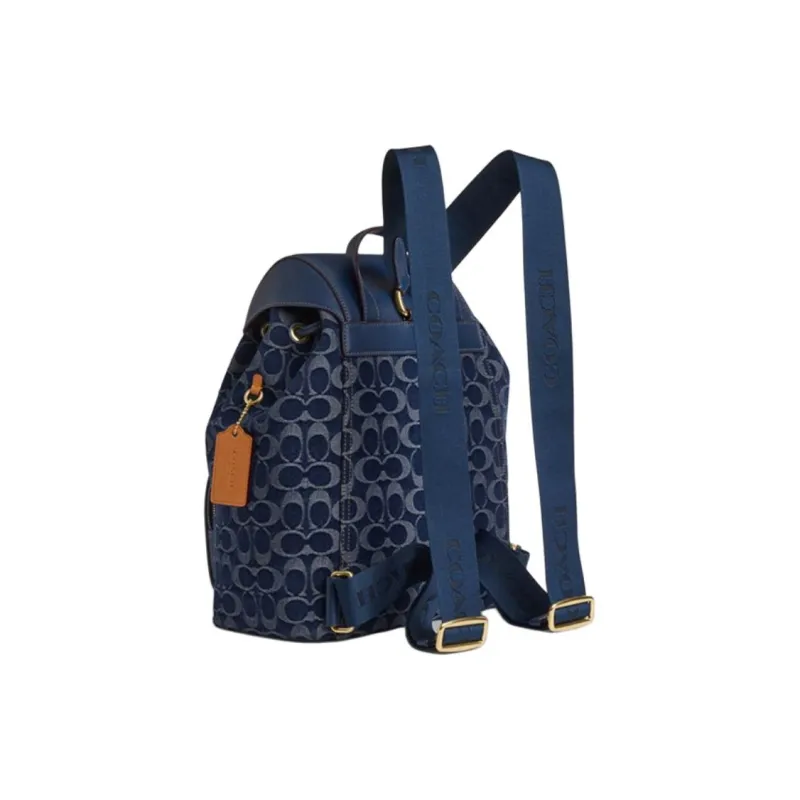 COACH PACE Fabric Backpack Tubas Women's Denim Blue-1