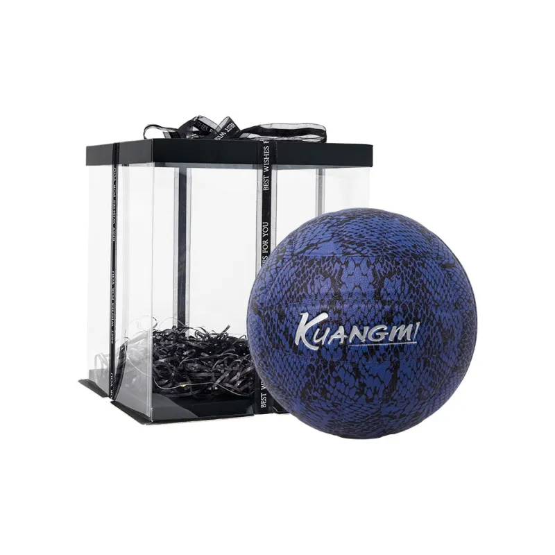 Kuangmi PU Size 5 Volleyball Unisex Blue Black-5