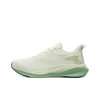 361° Anti Slip And Wear Resistant Rebound Low Top Sprint Running Shoes Unisex White Green