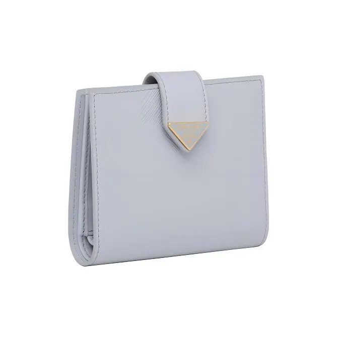 PRADA Saffiano Leather Wallet Women's Blue-2