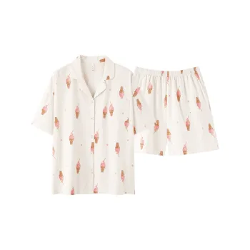 XIAFENYAN Pajama Set Women's Apricot