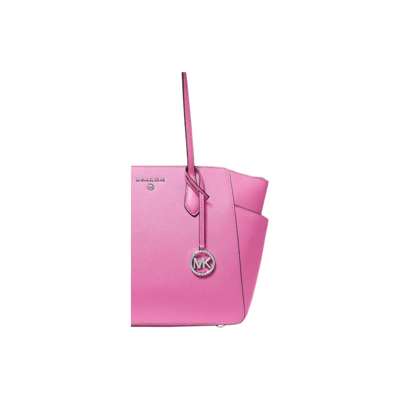 MICHAEL KORS Leather Tote Bag Shopping Bag Saffiano One Shoulder Handbag Medium Size Women's Cherry Pink-3