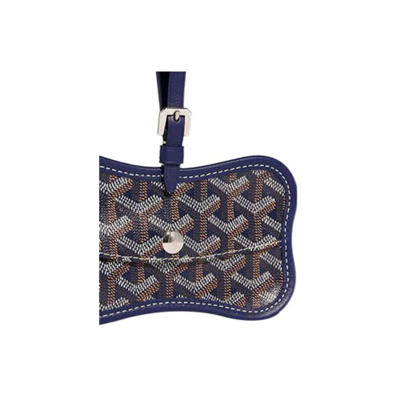 GOYARD Chien Gris Canvas With Leather Pet Bag Merch Unisex Marine Blue-3