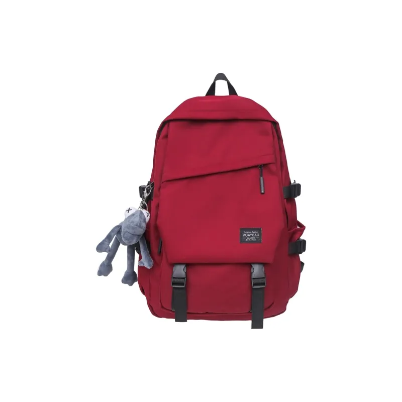 BUBM Nylon Backpack Unisex Black/White/Gray/Red/Blue-15