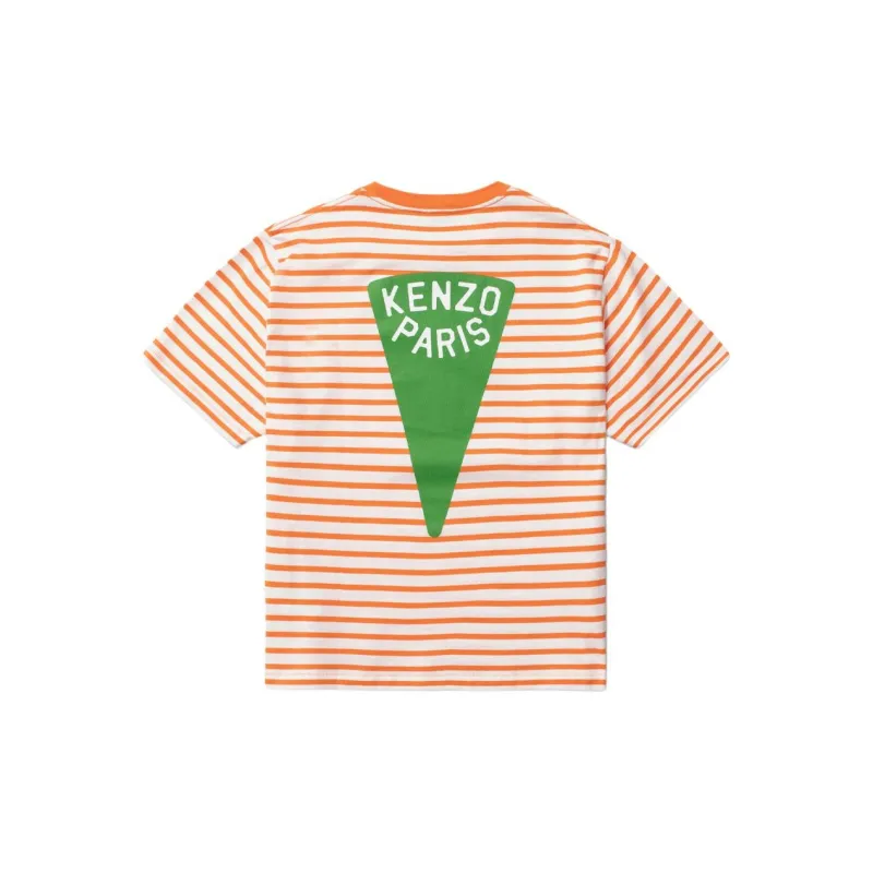 KENZO Striped Logo print T shirt-1