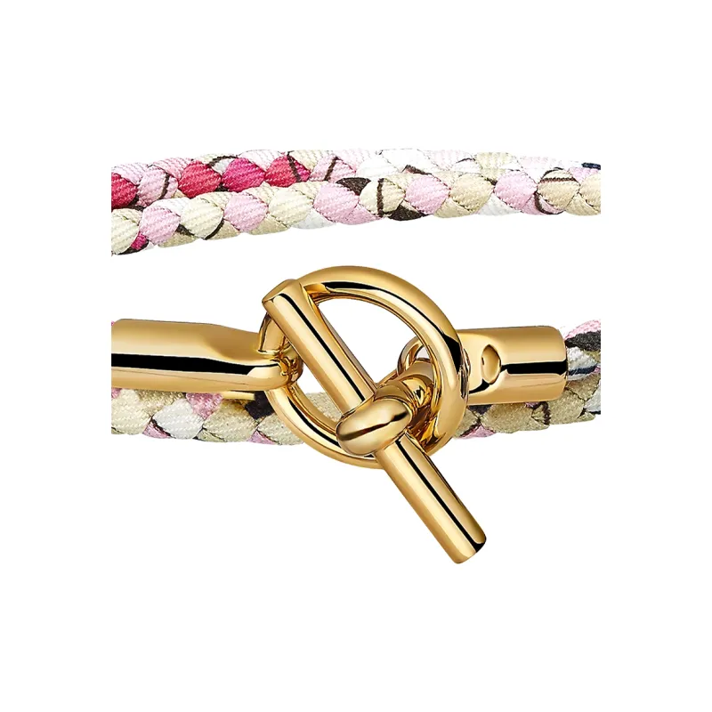 HERMES Gold-Plated Bracelets Women's Pink-1