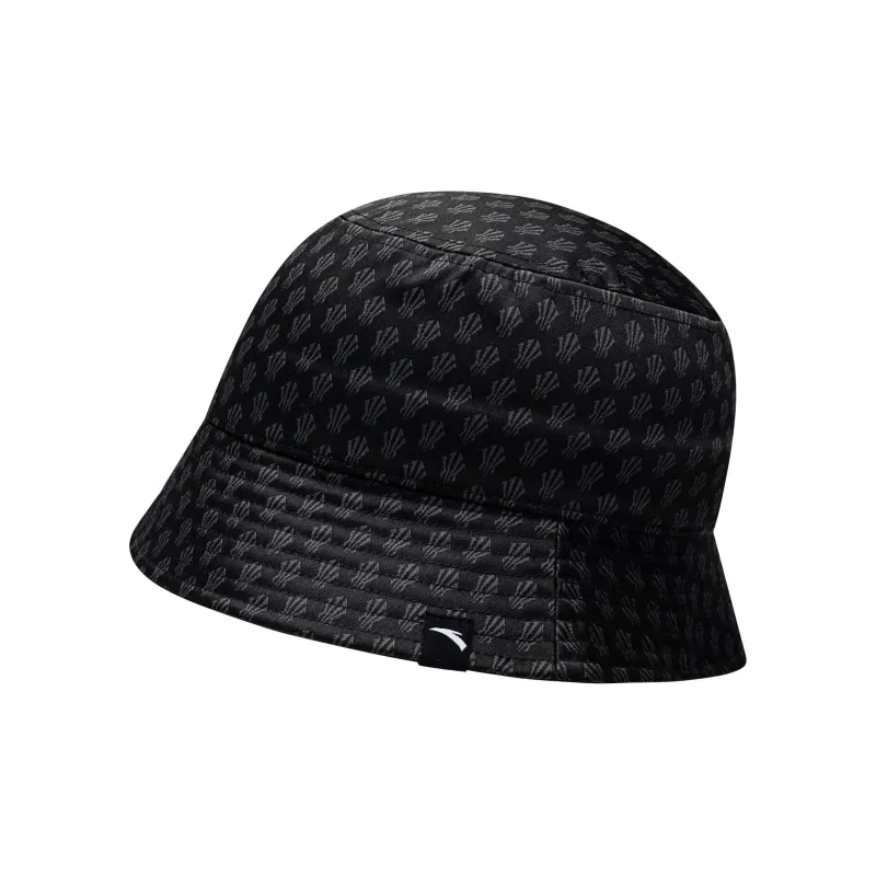 Anta Flyknit Jacquard Fabric Bucket Hats Unisex Basic Black-3