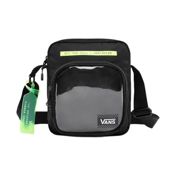 Vans Nylon Fabric Shoulder Bag, Crossbody Bag Mini Unisex Black