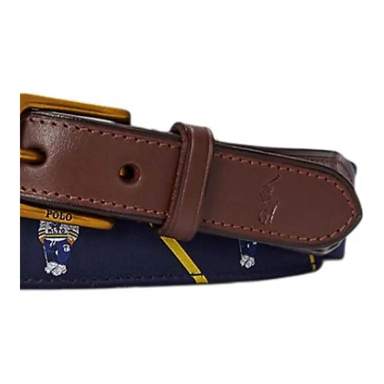Polo Ralph Lauren Leather Leather Belts Men's Marine Width: 2.5CM-2