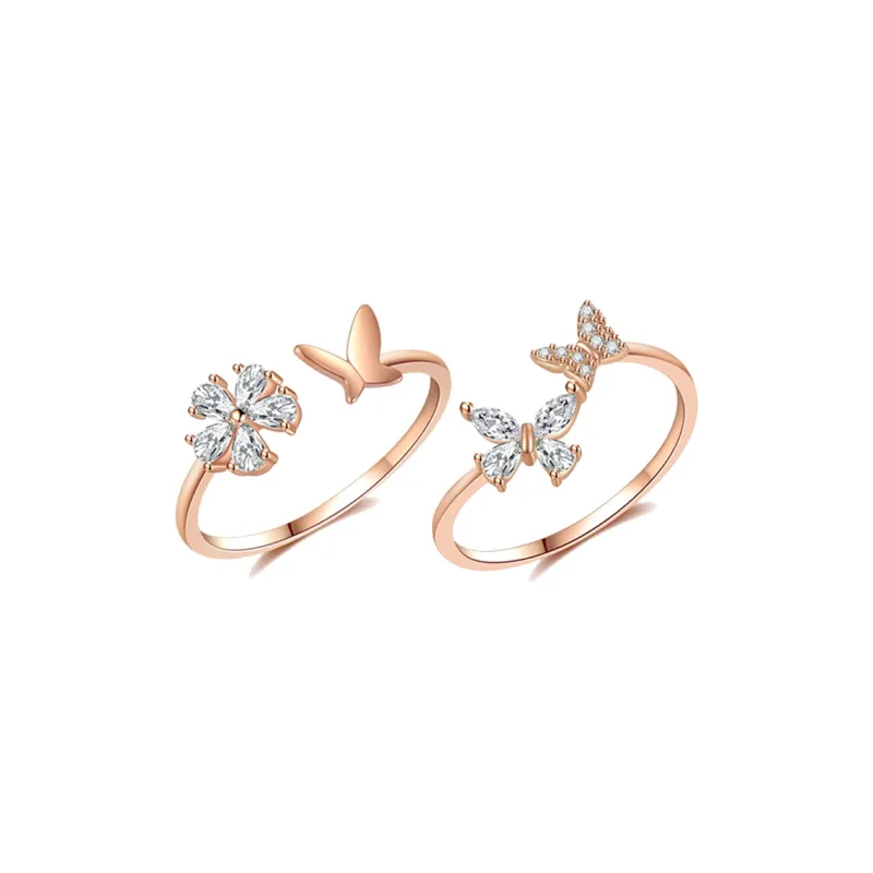 CHRROTA 925 Sterling Silver Rings Women's-6