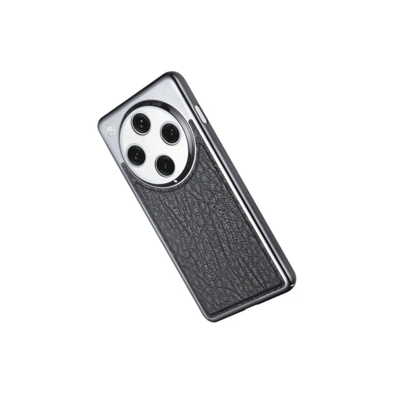 Povatine Genuine Leather Material Classic Nostalgic Tricolor Phone Cases Compatibility With OPPO Find X8/Find X8 Pro-8