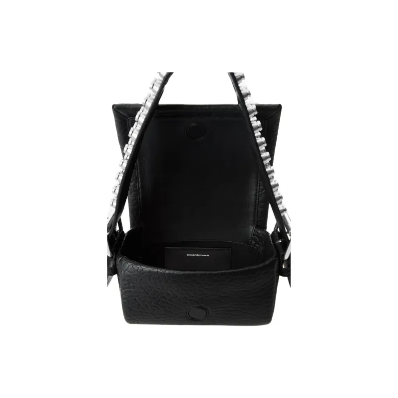 Alexander Wang Ricco Lambskin Handbag Shoulder Bag Small Size Women's Black-4