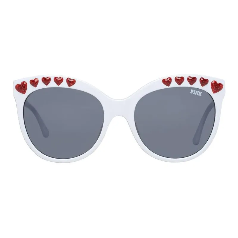 Victoria's Secret Plastic Irregular Shape Sunglasses Women's White-1