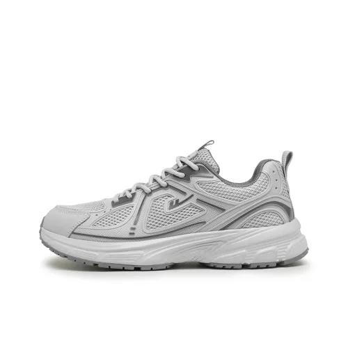 Warrior Breathable Lightweight Low Top Casual Training Long Distance Running Running Uptempo Men's Gray