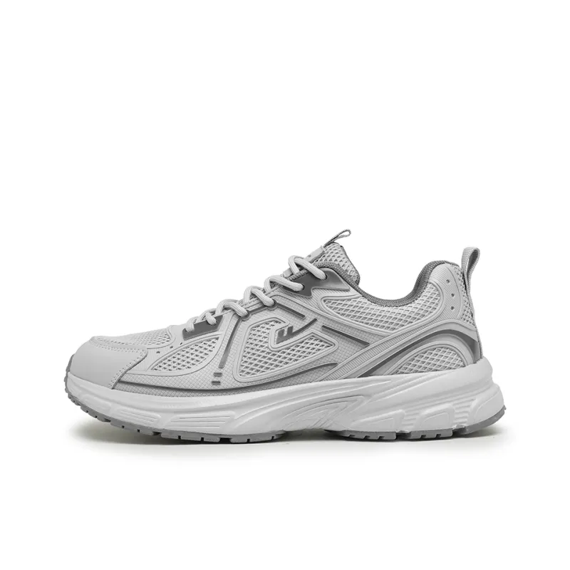 Warrior Breathable Lightweight Low-Top Casual Training Long Distance Running Running Shoes Men's Gray-0
