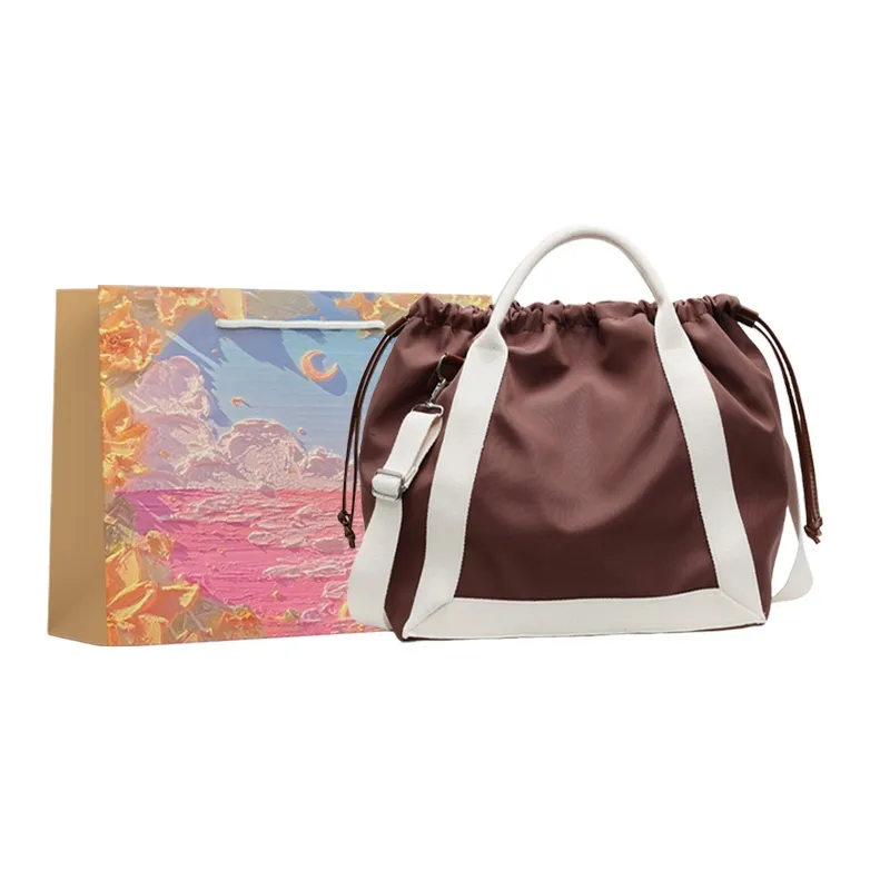 BRINCH Nylon Shoulder Bag Crossbody Bag Handbag Regular Women's Pink/Burgundy/Coffee/Black-8