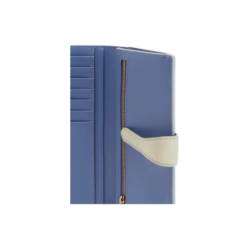 Furla Sofia Collection Cow Leather Wallet Women's Gray Blue-4