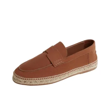 HERMES Trip Espadrilles Men's Red Brown
