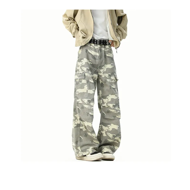 TESTUNG Casual Pants Unisex Gray-2