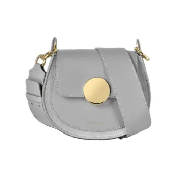 Le Parmentier Suede Patchwork Calfskin Crossbody Bag Shoulder Bag Regular Women's Gray