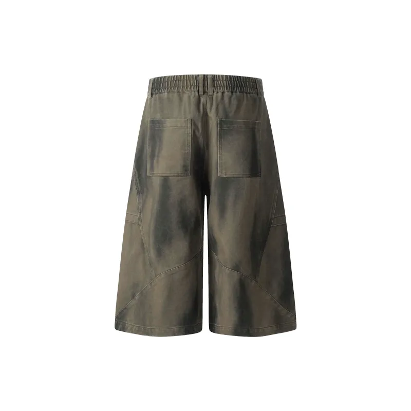 VINMUK Denim Shorts Unisex Khaki-2